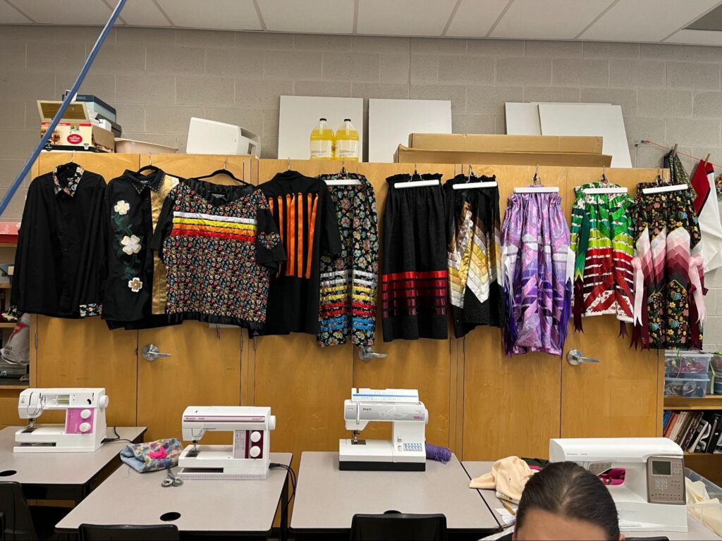 BMLSS students learn about Indigenous ribbon garment